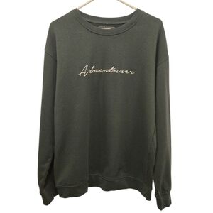 Wondery Women’s Forest Green “Adventurer” Embroidered Crewneck Sweatshirt XL